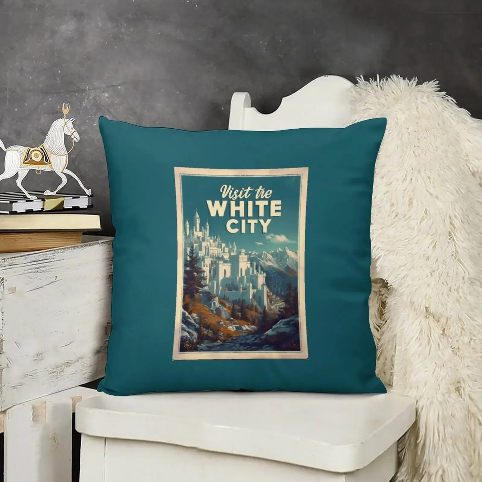 Visit the White City - Vintage Travel Poster - Fantasy Throw Pillow Luxury Pillow Cover Throw Pillow
Visit the White City - Vintage Travel Poster - Fantasy Throw Pillow Luxury Pillow Cover Throw Pillow