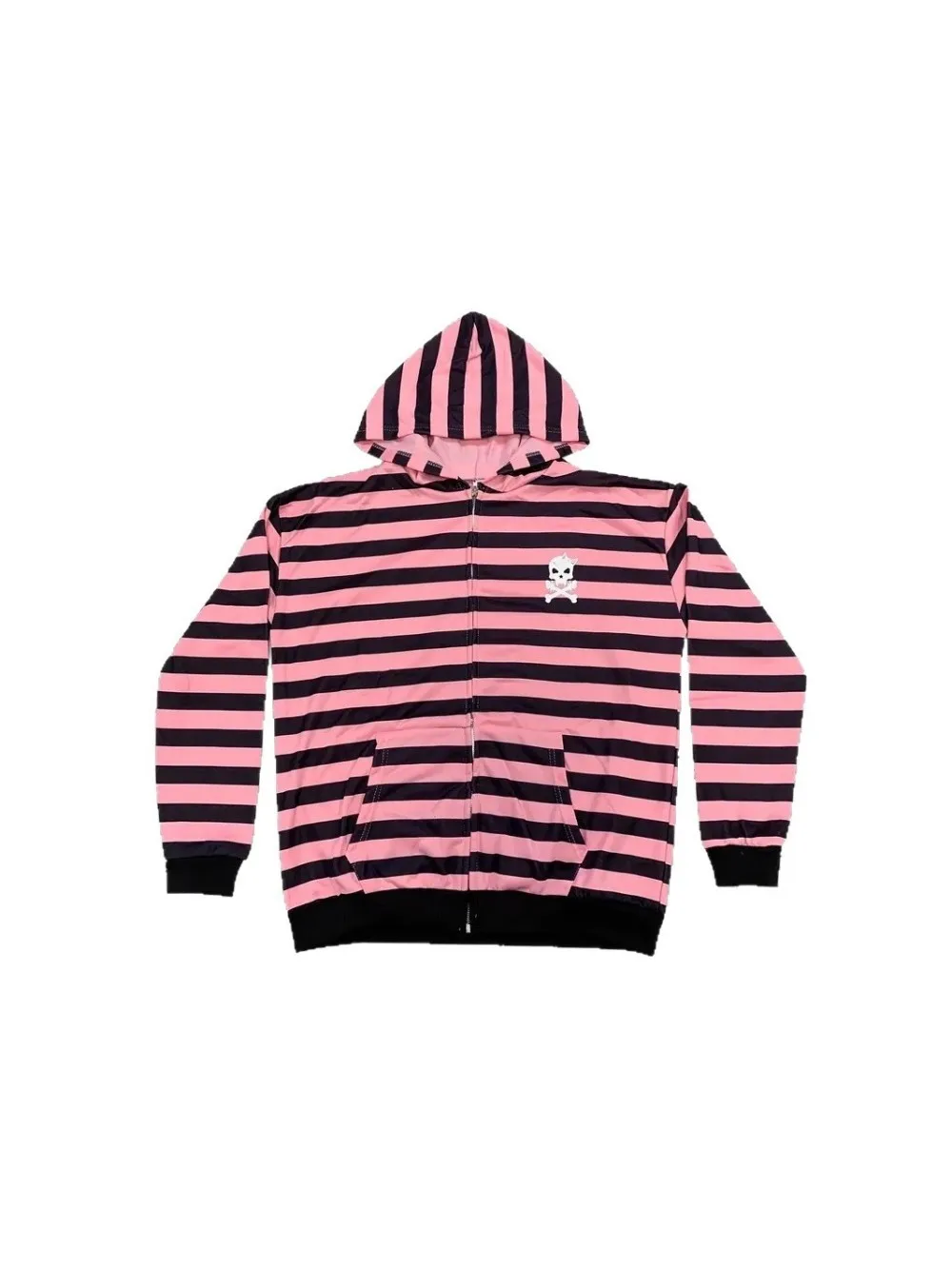 2026 new autumn American retro pink and black striped skull hoodie Y2K millennium style loose casual hooded cardigan jacket ins
2026 new autumn American retro pink and black striped skull hoodie Y2K millennium style loose casual hooded cardigan jacket ins