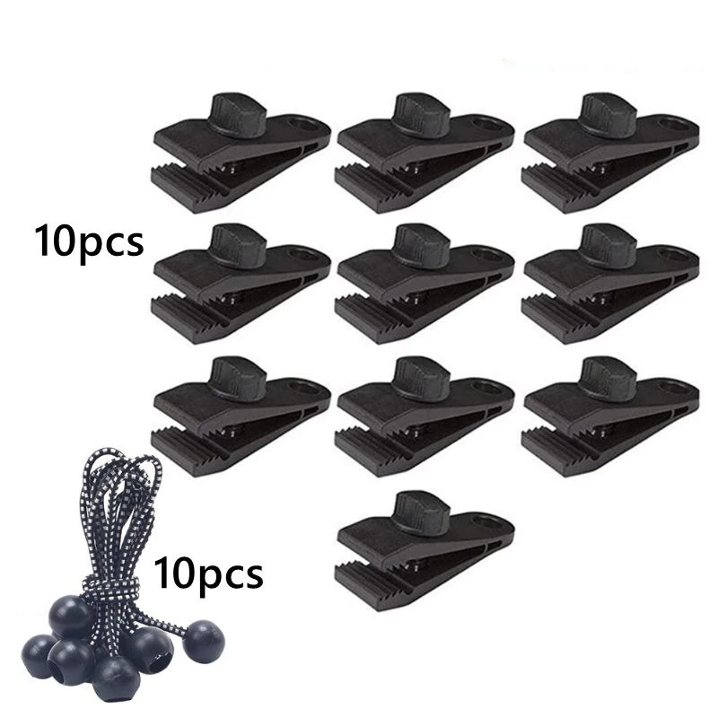  10/12pcs Sturdy Tent Clips With Rope Outdoor Tarpaulin Clips Fixed Camping Tent Hook Crocodile Clamp Clip Elastic Ball Rope
10/12pcs Sturdy Tent Clips With Rope Outdoor Tarpaulin Clips Fixed Camping Tent Hook Crocodile Clamp Clip Elastic Ball Rope