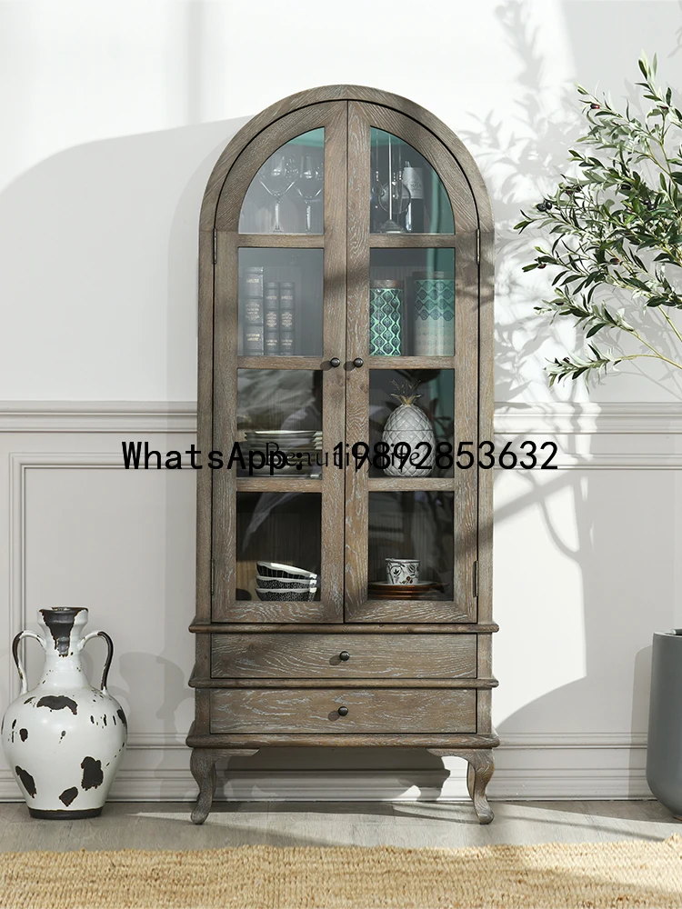 GZ American country white oak TV side cabinet display living room side wine cabinet
GZ American country white oak TV side cabinet display living room side wine cabinet