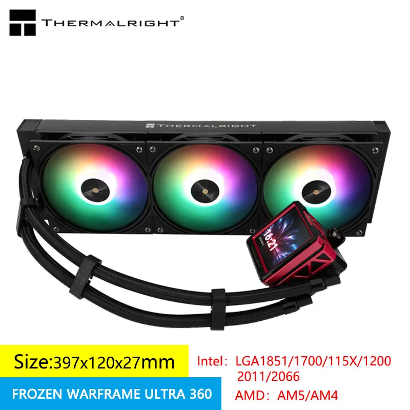Thermalright FROZEN WARFRAME ULTRA 360 ARGB встроенный радиатор с водяным охлаждением, магнитный вращающийся 1,3-дюймовый ЖК-дисплей
Thermalright FROZEN WARFRAME ULTRA 360 ARGB встроенный радиатор с водяным охлаждением, магнитный вращающийся 1,3-дюймовый ЖК-дисплей