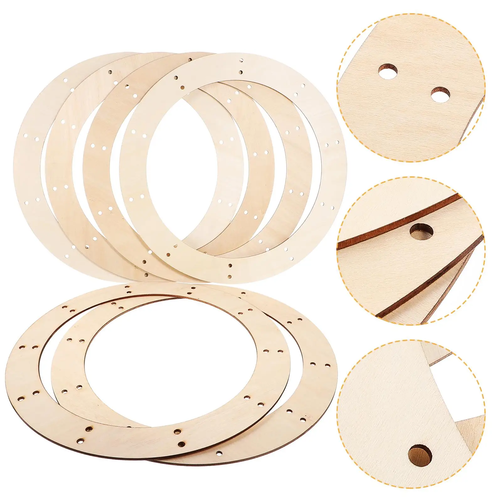 6 Pcs Wooden Garland Frame Wreath Forms Hoops Crafts Round Boards Floral Arrangement Christmas Decor Rustic DIY Project
6 Pcs Wooden Garland Frame Wreath Forms Hoops Crafts Round Boards Floral Arrangement Christmas Decor Rustic DIY Project