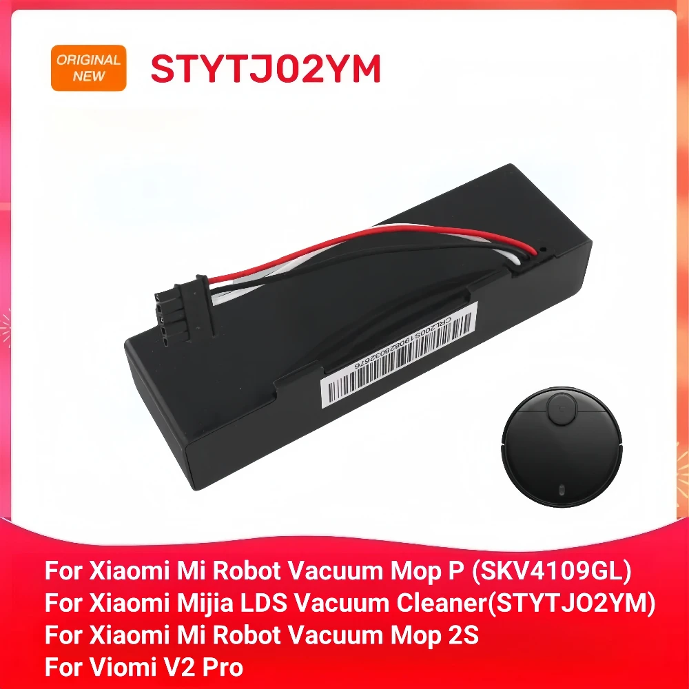 Оригинальный аккумулятор STYTJ02YM для робота-пылесоса Xiaomi Mop Pro/P/2S Conga 3290 3390 3490 3590 Yunmi MVVC01-G Pro Haier JX37
Оригинальный аккумулятор STYTJ02YM для робота-пылесоса Xiaomi Mop Pro/P/2S Conga 3290 3390 3490 3590 Yunmi MVVC01-G Pro Haier JX37
