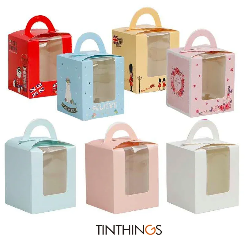 20PCS Cupcake Boxes Handle Window Kraft Paper Gift Packaging Box Kids Birthday Home Wedding Party Favors Vintage Display Box
20PCS Cupcake Boxes Handle Window Kraft Paper Gift Packaging Box Kids Birthday Home Wedding Party Favors Vintage Display Box