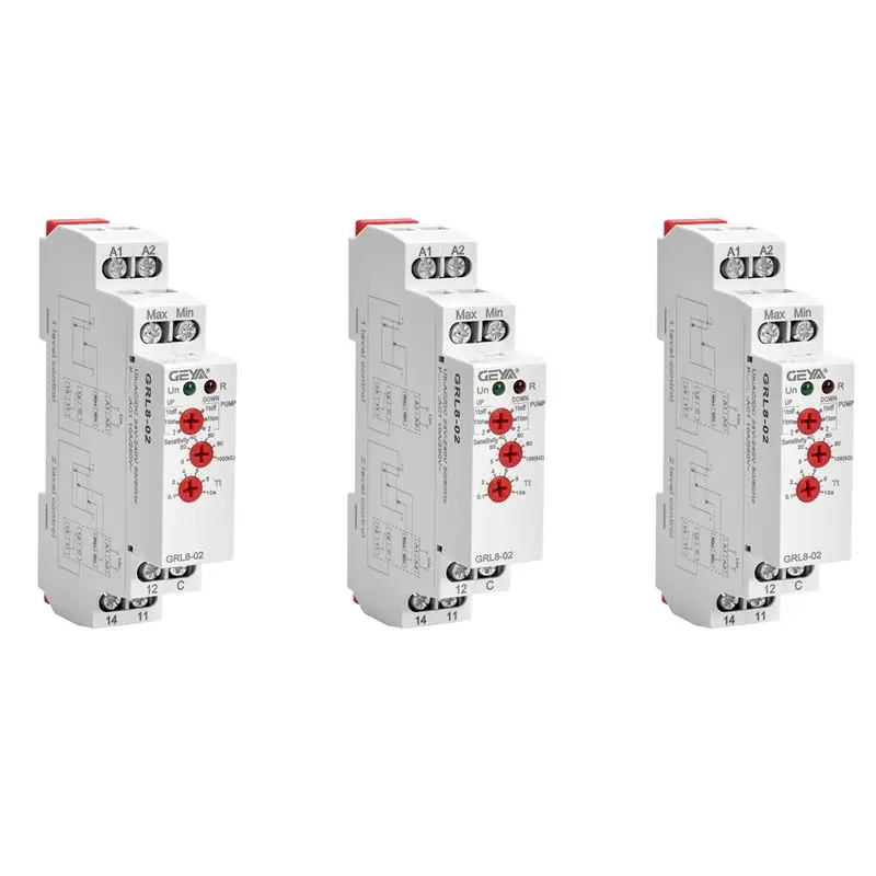 3X GEYA GRL8-02 Liquid Control Relay Level Control Relay 10A ACDC24V-240V Wide Range Voltage Water Pump Relay
3X GEYA GRL8-02 Liquid Control Relay Level Control Relay 10A ACDC24V-240V Wide Range Voltage Water Pump Relay