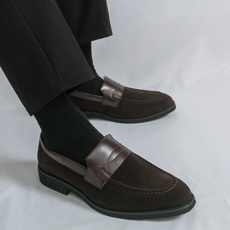 Brand Business Korean Style Casual Leather Shoes High-quality Cow Suede Elegant Gentleman Loafers Mens Comfortable Driving Shoes
Brand Business Korean Style Casual Leather Shoes High-quality Cow Suede Elegant Gentleman Loafers Mens Comfortable Driving Shoes