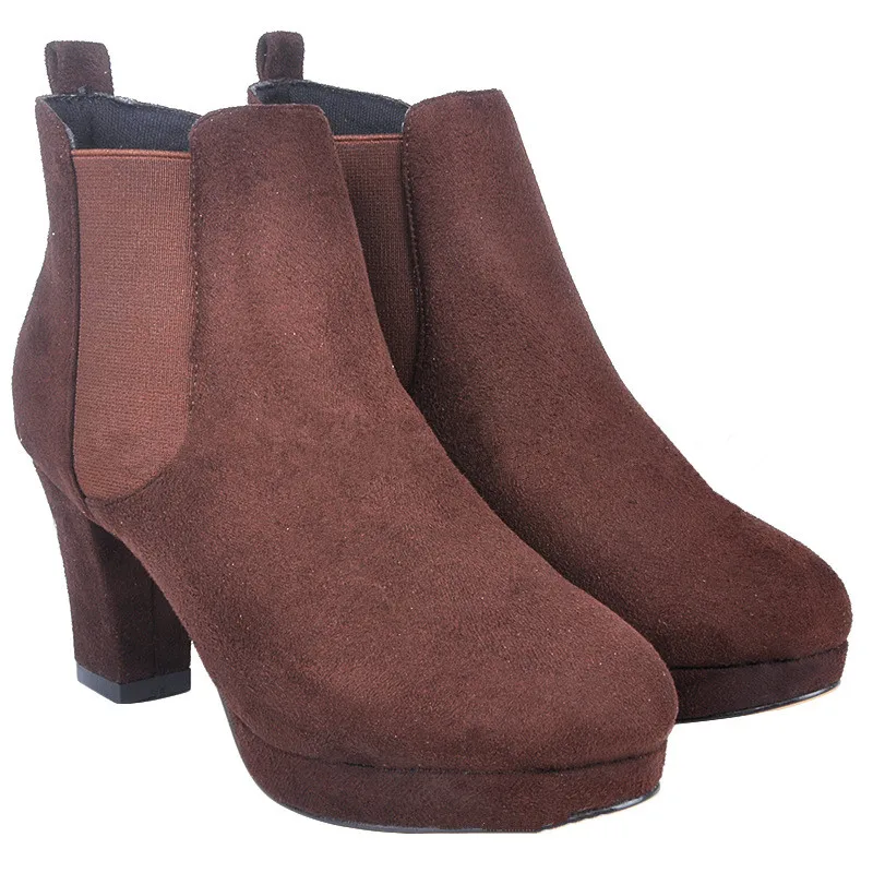 Female Autumn Retro Platform Boots 2025 Brown Black Flock Round Toe Woman Ankle Boot Slip On Chunky Heels Casual Lady Work Shoes
Female Autumn Retro Platform Boots 2025 Brown Black Flock Round Toe Woman Ankle Boot Slip On Chunky Heels Casual Lady Work Shoes