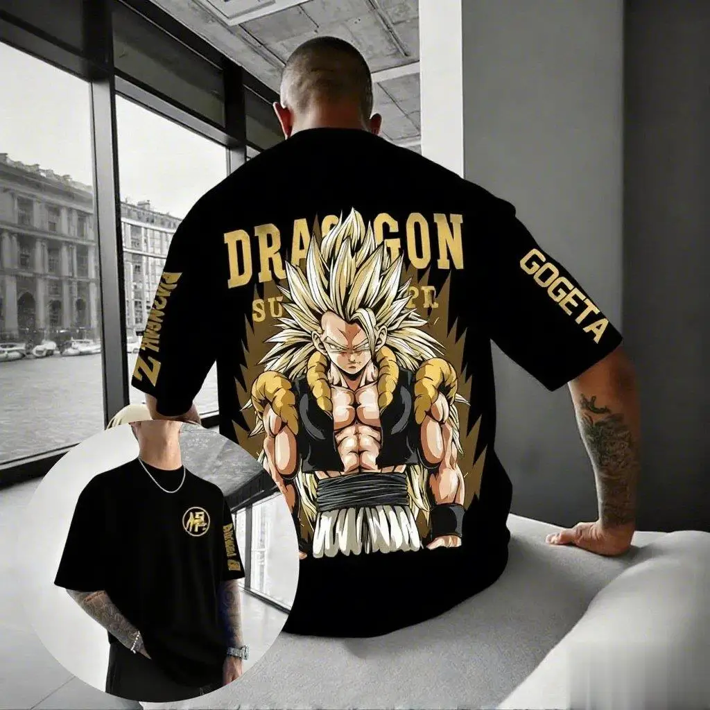 Dragon Ball Gogeta Негабаритная футболка с рисунком аниме Мужская уличная одежда Женская свободная хлопковая футболка с коротким рукавом Повседневные летние новые топы Y2k
Dragon Ball Gogeta Негабаритная футболка с рисунком аниме Мужская уличная одежда Женская свободная хлопковая футболка с коротким рукавом Повседневные летние новые топы Y2k