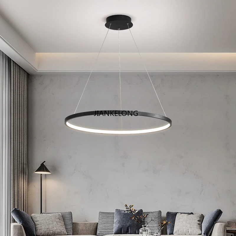 Modern Round Led Pendant Light For Living Room Restaurant Kitchen Black/White Chandelier Indoors Minimalist Decoration Lamps
Modern Round Led Pendant Light For Living Room Restaurant Kitchen Black/White Chandelier Indoors Minimalist Decoration Lamps