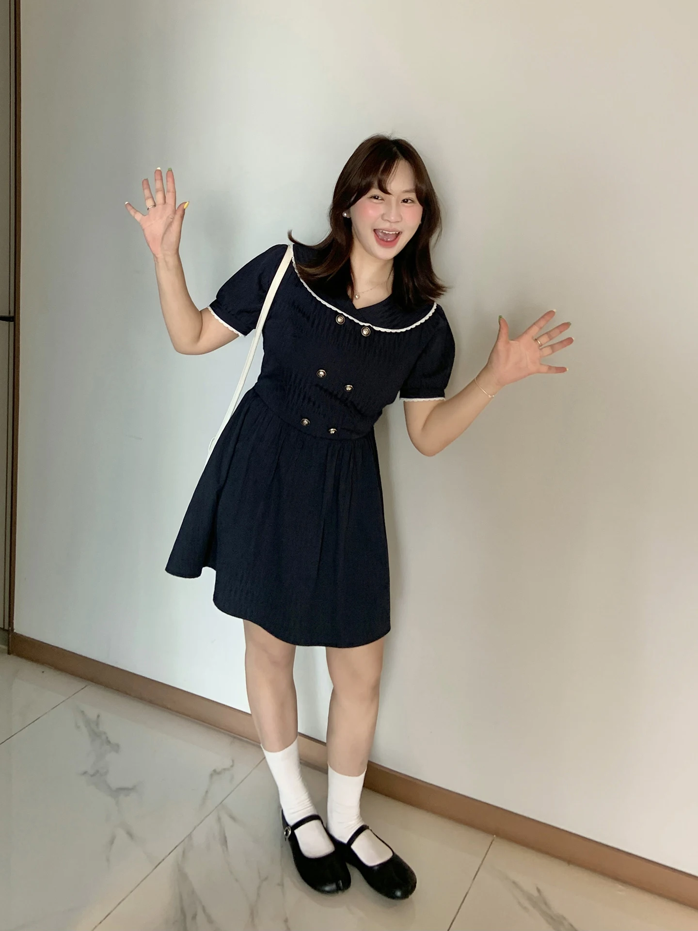 Elegant Korean Style Dress Women's A-Line Skirt Hepburn Style Short Sleeve High Waist Polyester Fiber Non-Elastic A-Word Dress
Elegant Korean Style Dress Women's A-Line Skirt Hepburn Style Short Sleeve High Waist Polyester Fiber Non-Elastic A-Word Dress
