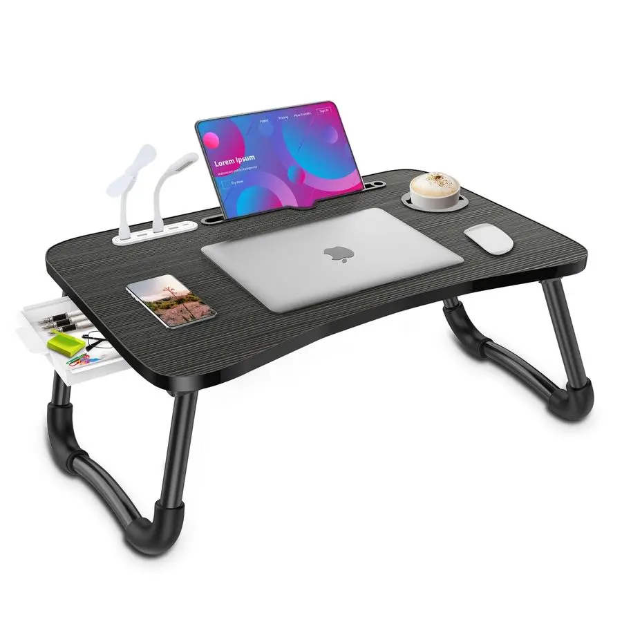 Laptop Lap Desk, Foldable Laptop Table Tray with 4 USB Ports Storage Drawer and Cup Holder, Lap Bed Desk Notebook Stand Laptray
Laptop Lap Desk, Foldable Laptop Table Tray with 4 USB Ports Storage Drawer and Cup Holder, Lap Bed Desk Notebook Stand Laptray