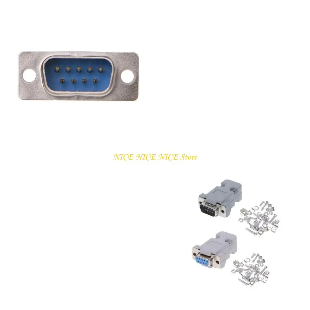 5Sets 9Pin Male/Female D-Sub Plug Solder Connector RS232 Serial DB9 for w/ for G
5Sets 9Pin Male/Female D-Sub Plug Solder Connector RS232 Serial DB9 for w/ for G