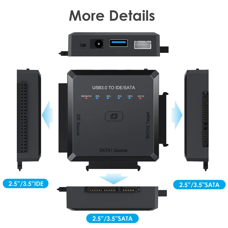 Адаптер SATA-USB Кабель-конвертер USB 3.0 в IDE/SATA 3 для адаптера жесткого диска 2,5 3,5 HDD SSD
Адаптер SATA-USB Кабель-конвертер USB 3.0 в IDE/SATA 3 для адаптера жесткого диска 2,5 3,5 HDD SSD