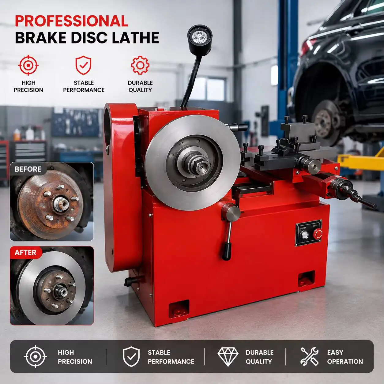 C9335 C9335A 180-400Mm Car Brake Disc Trimming Machine For Auto Repair Shops
C9335 C9335A 180-400Mm Car Brake Disc Trimming Machine For Auto Repair Shops