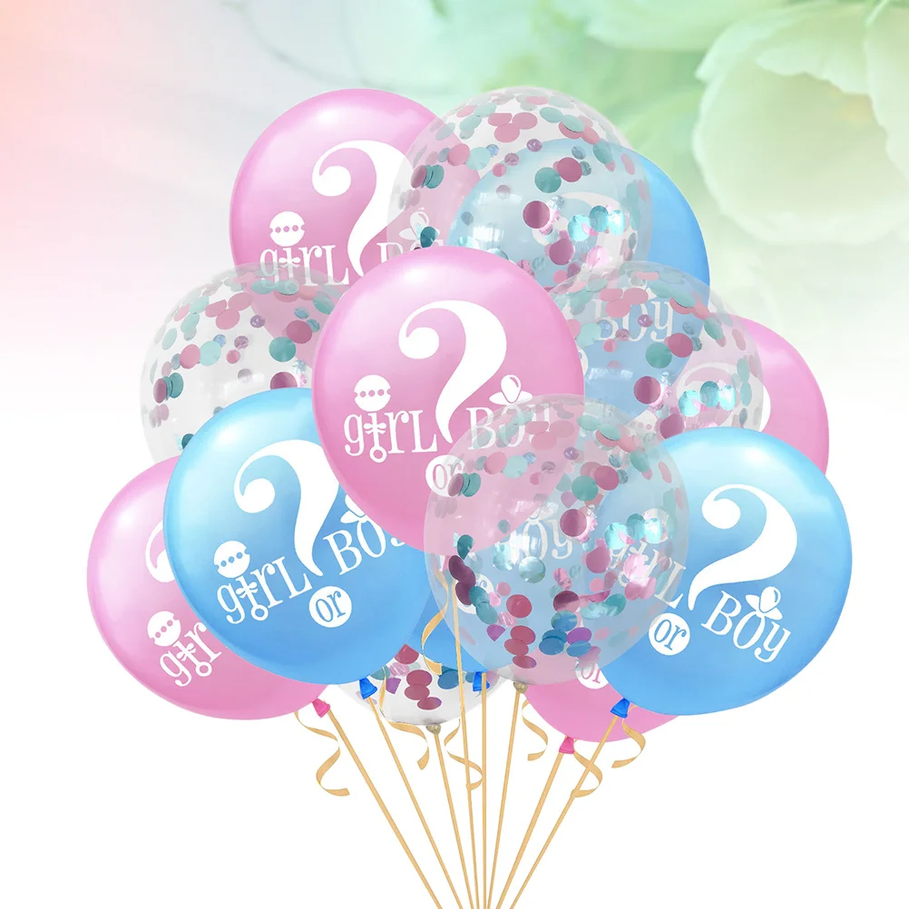 15Pcs Gender Reveal Balloon Set 12inch Pink Blue Mixed Sequins Supplies Decorations Perfect for Gender Reveal
15Pcs Gender Reveal Balloon Set 12inch Pink Blue Mixed Sequins Supplies Decorations Perfect for Gender Reveal