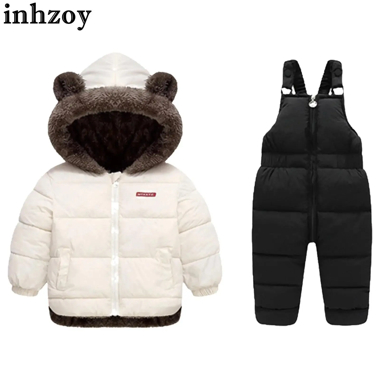 Kids 2-Piece Snowsuit Toddler baby Boys Girls Winter Warm Costume Long Sleeve Fleece-Lined Jacket Ski Snow Down Overalls Skiwear
Kids 2-Piece Snowsuit Toddler baby Boys Girls Winter Warm Costume Long Sleeve Fleece-Lined Jacket Ski Snow Down Overalls Skiwear