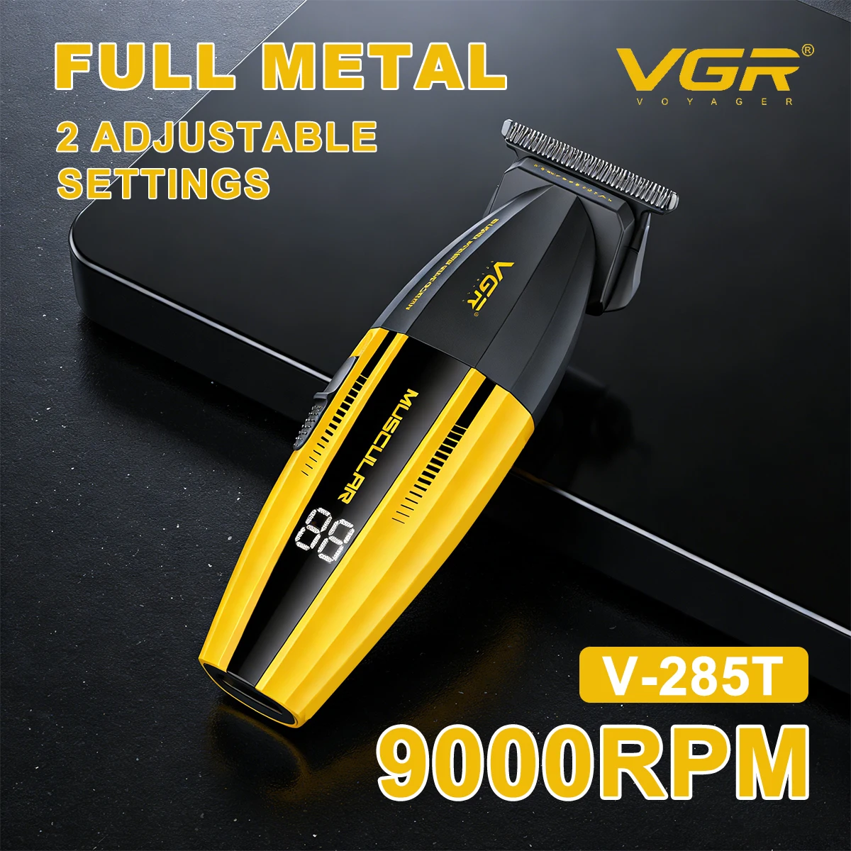 VGR V-285T Professional Hair Trimmer for Men DLC Blade Zero Gapped 9000RPM Full Metal LED Display Hair Clipper Finishing Machine
VGR V-285T Professional Hair Trimmer for Men DLC Blade Zero Gapped 9000RPM Full Metal LED Display Hair Clipper Finishing Machine