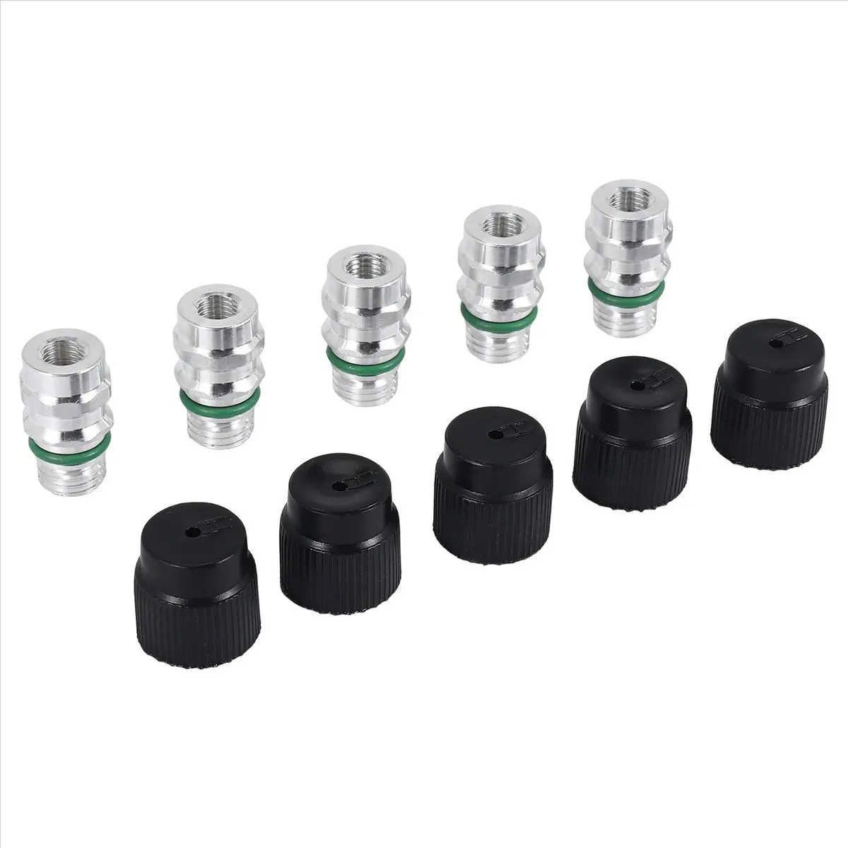 #40C Automotive Parts & Accessories,(5 Count) M12x1.5 Male High Side A/C Charge Port Valve Includes Caps (Silver & Black)
#40C Automotive Parts & Accessories,(5 Count) M12x1.5 Male High Side A/C Charge Port Valve Includes Caps (Silver & Black)