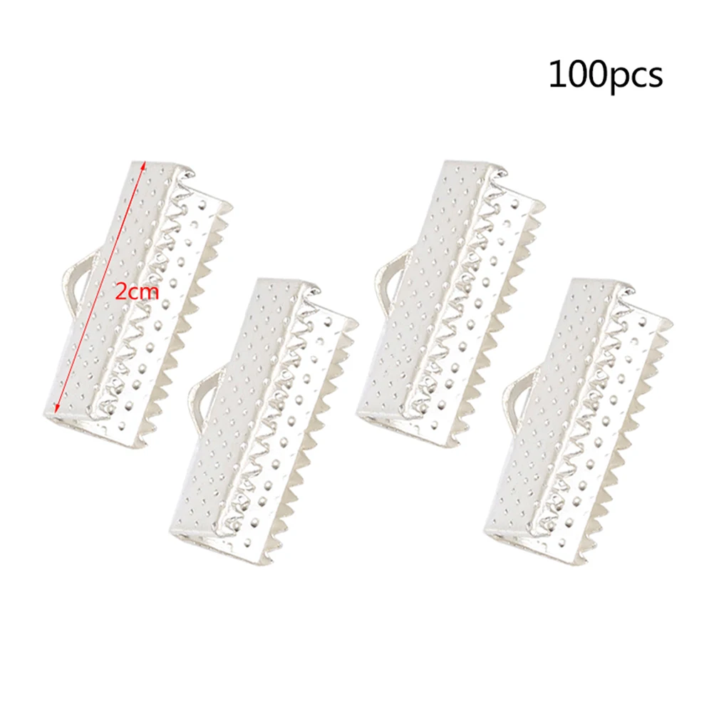 100Pcs Ribbon Clasps Multi Strand Textured Crimp End Clamps Jewelry Fasteners Suitable Choker Cord Ends Necklaces Bracelet DIY
100Pcs Ribbon Clasps Multi Strand Textured Crimp End Clamps Jewelry Fasteners Suitable Choker Cord Ends Necklaces Bracelet DIY