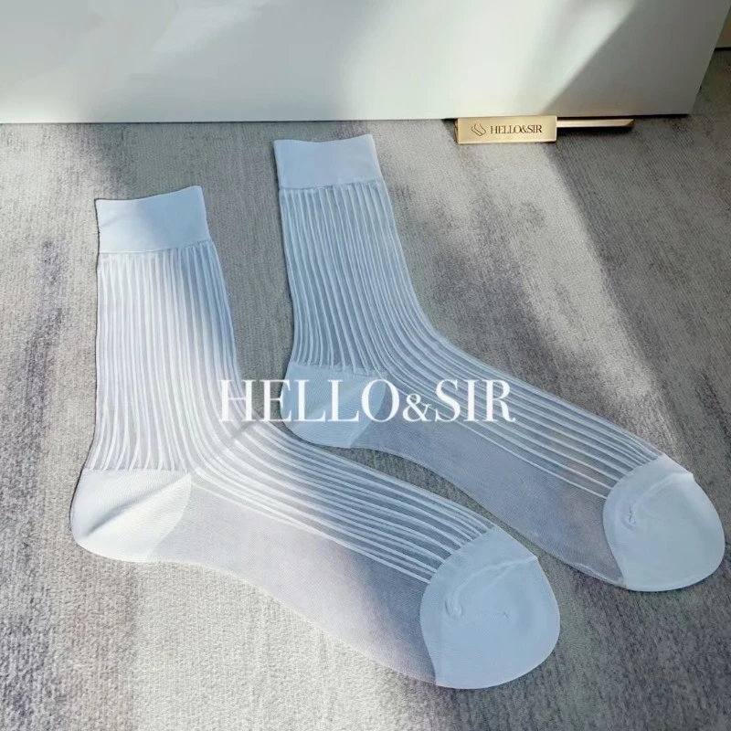 Brand Quality Men Socks Sheer Solid Color Breathable Formal Business Socks for Men Sexy Transparent Stripe Male Dress Socks Gift
Brand Quality Men Socks Sheer Solid Color Breathable Formal Business Socks for Men Sexy Transparent Stripe Male Dress Socks Gift