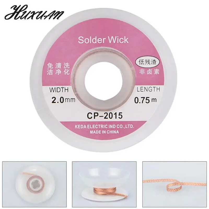 2mm Width 1.5M Length Desoldering Braid Welding Solder Remover Wick Wire Lead Cord Flux BGA Repair Tool
2mm Width 1.5M Length Desoldering Braid Welding Solder Remover Wick Wire Lead Cord Flux BGA Repair Tool