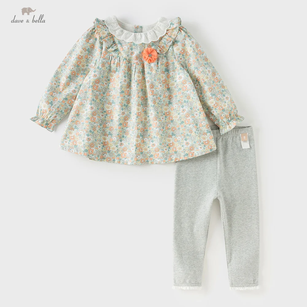 Комплекты детской одежды Dave Bella: топ и брюки для девочек, весна-осень, с цветочным принтом, пуловер, эластичные брюки, повседневные костюмы DB1261449
Комплекты детской одежды Dave Bella: топ и брюки для девочек, весна-осень, с цветочным принтом, пуловер, эластичные брюки, повседневные костюмы DB1261449