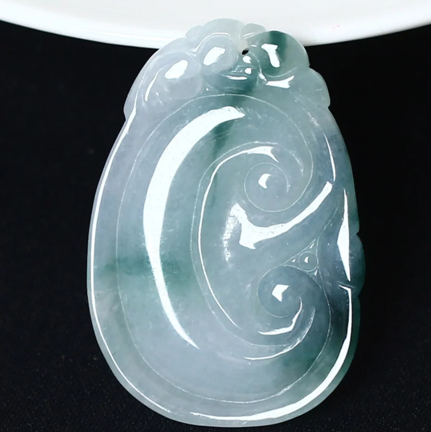 Ювелирные изделия из натурального нефрита A+ Жадеит Ice Nuo Плавающий цветок Ruyi Нефритовый кулон 
Ювелирные изделия из натурального нефрита A+ Жадеит Ice Nuo Плавающий цветок Ruyi Нефритовый кулон