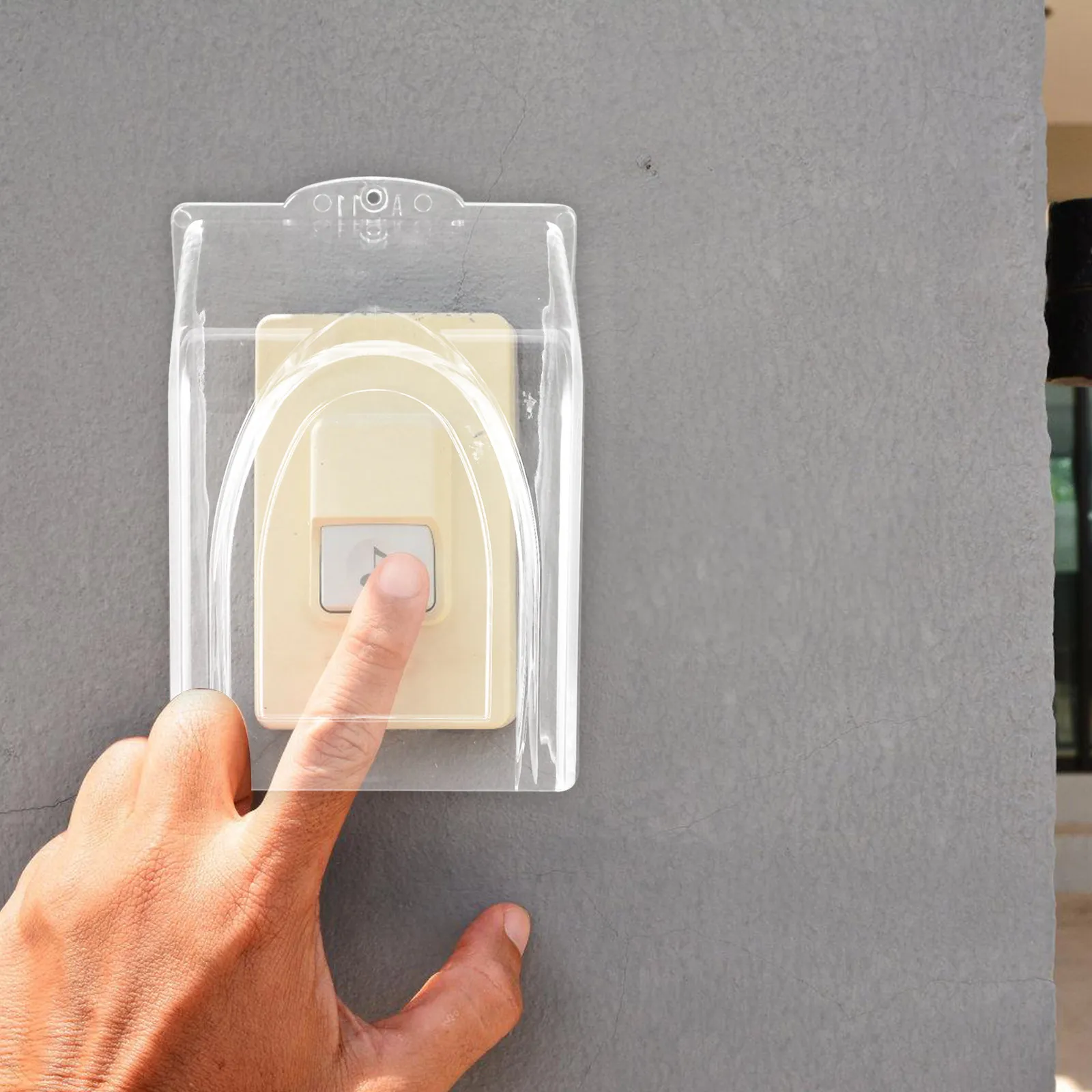 Transparent Doorbell Cover Outdoor Doorbell Protector Clear Plastic Rain Cover for Front Door Bell Dustproof Waterproof Simple
Transparent Doorbell Cover Outdoor Doorbell Protector Clear Plastic Rain Cover for Front Door Bell Dustproof Waterproof Simple
