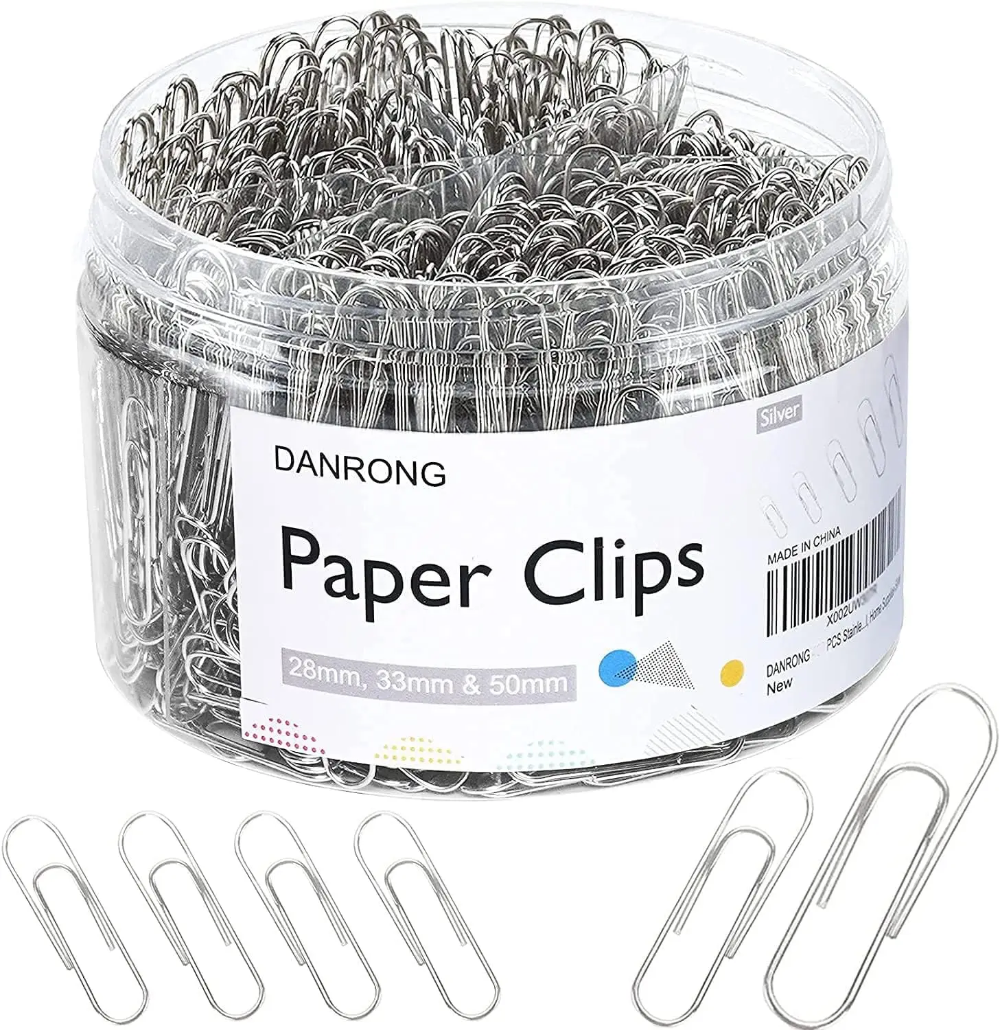 650 PCS Assorted Paper Clips, Small Medium Large Sizes for Office School Home Use - Silver
650 PCS Assorted Paper Clips, Small Medium Large Sizes for Office School Home Use - Silver