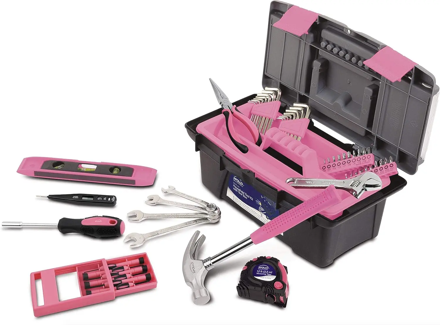 53-Piece Household Tool Set with Storage Box for DIY Repairs, Maintenance, and Crafts – Pink
53-Piece Household Tool Set with Storage Box for DIY Repairs, Maintenance, and Crafts – Pink
