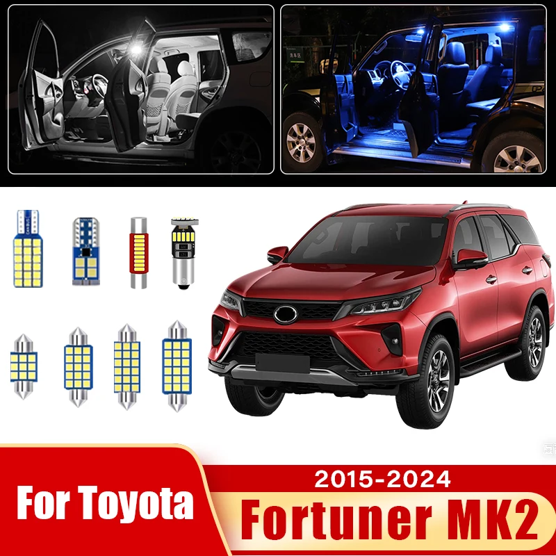 Car LED For Toyota Fortuner MK2 2015 2016 2017 2018 2019 2020 2021 2022 2023 2024 12pcs Interior Lamps Trunk Lights Accessories
Car LED For Toyota Fortuner MK2 2015 2016 2017 2018 2019 2020 2021 2022 2023 2024 12pcs Interior Lamps Trunk Lights Accessories