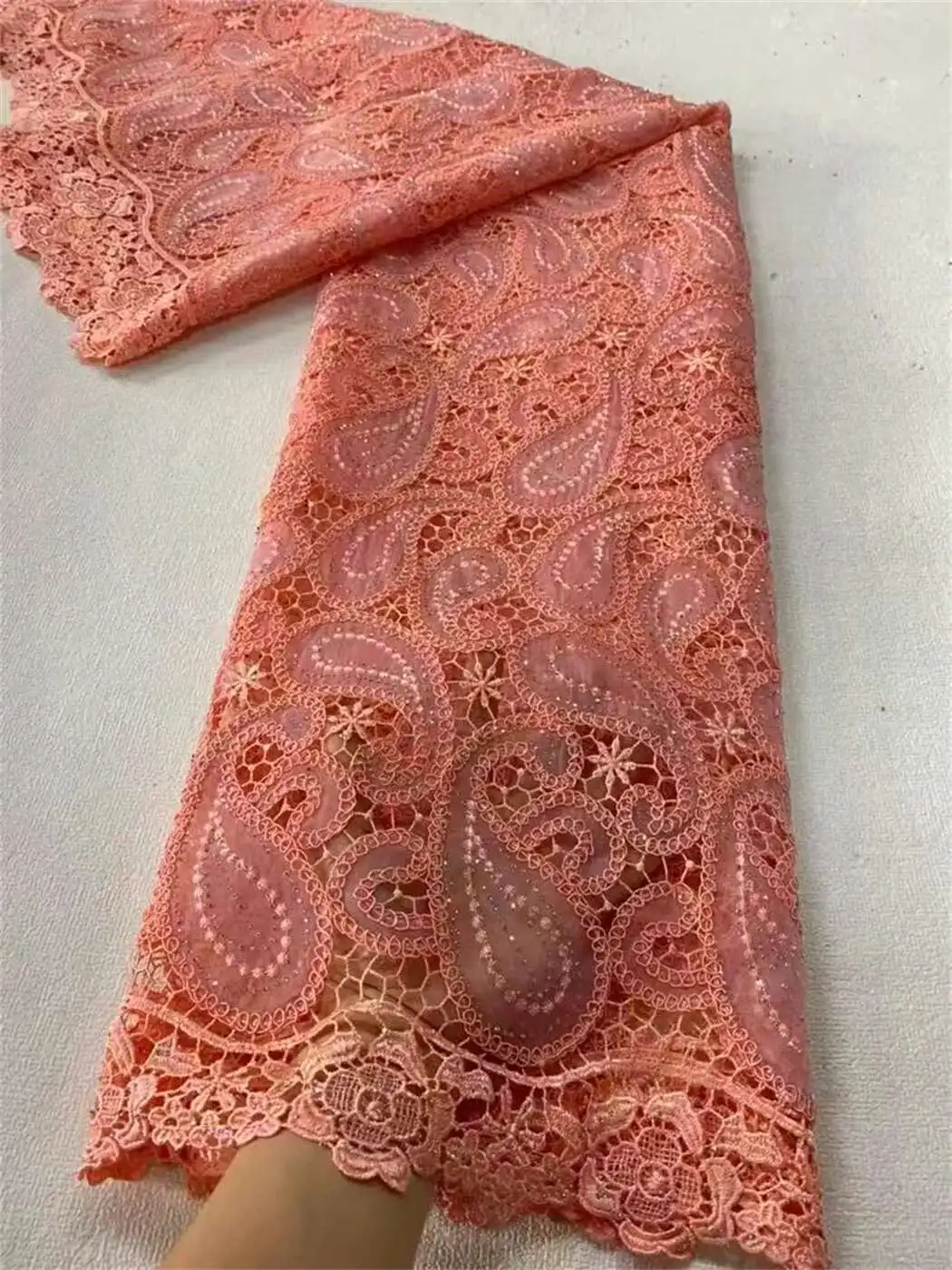 Nigerian Water Soluble Lace Fabric 2025 African Guipure Cord Lace Fabric Sew Wedding Dresses For Women Lace for diy 5yards
Nigerian Water Soluble Lace Fabric 2025 African Guipure Cord Lace Fabric Sew Wedding Dresses For Women Lace for diy 5yards