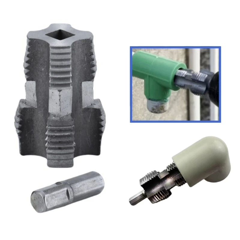 Steel PVC Pipe Tap 3/4" Water Pipe Internal Thread Opener Hand Tools for Electric Drill Compatible Pipe Threader 37JD
Steel PVC Pipe Tap 3/4" Water Pipe Internal Thread Opener Hand Tools for Electric Drill Compatible Pipe Threader 37JD