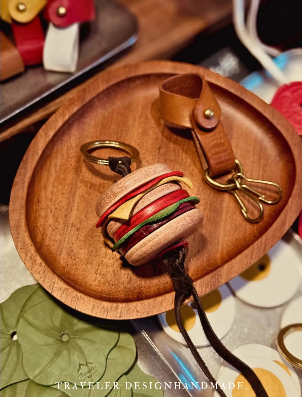 Hamburger Pendant Handmade Cowhide Leather Car Key Chain Hanging Ornaments Small Items
Hamburger Pendant Handmade Cowhide Leather Car Key Chain Hanging Ornaments Small Items