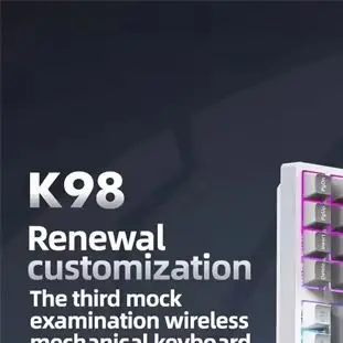 K98 RGB Mechanical Switch Gaming Keyboard 2.4G/BT5.0/Wired Tri-Mode Connection Hot Swap Gaming Music Groove
K98 RGB Mechanical Switch Gaming Keyboard 2.4G/BT5.0/Wired Tri-Mode Connection Hot Swap Gaming Music Groove