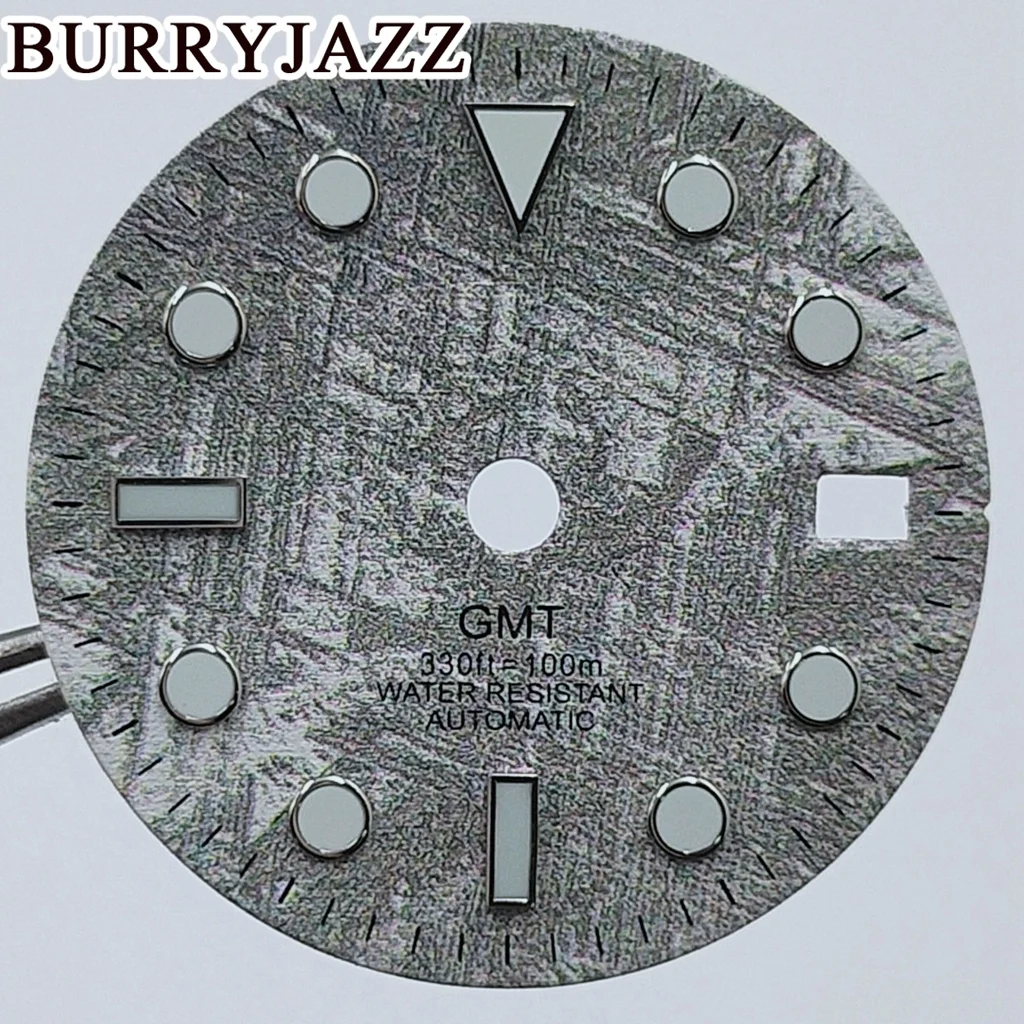 BURRYJAZZ 29mm No Logo NH34 NH35 GMT Watch Dials Gray Dial Green Luminous Fit 3 O'clock 3.8 O'clock Case Crown
BURRYJAZZ 29mm No Logo NH34 NH35 GMT Watch Dials Gray Dial Green Luminous Fit 3 O'clock 3.8 O'clock Case Crown