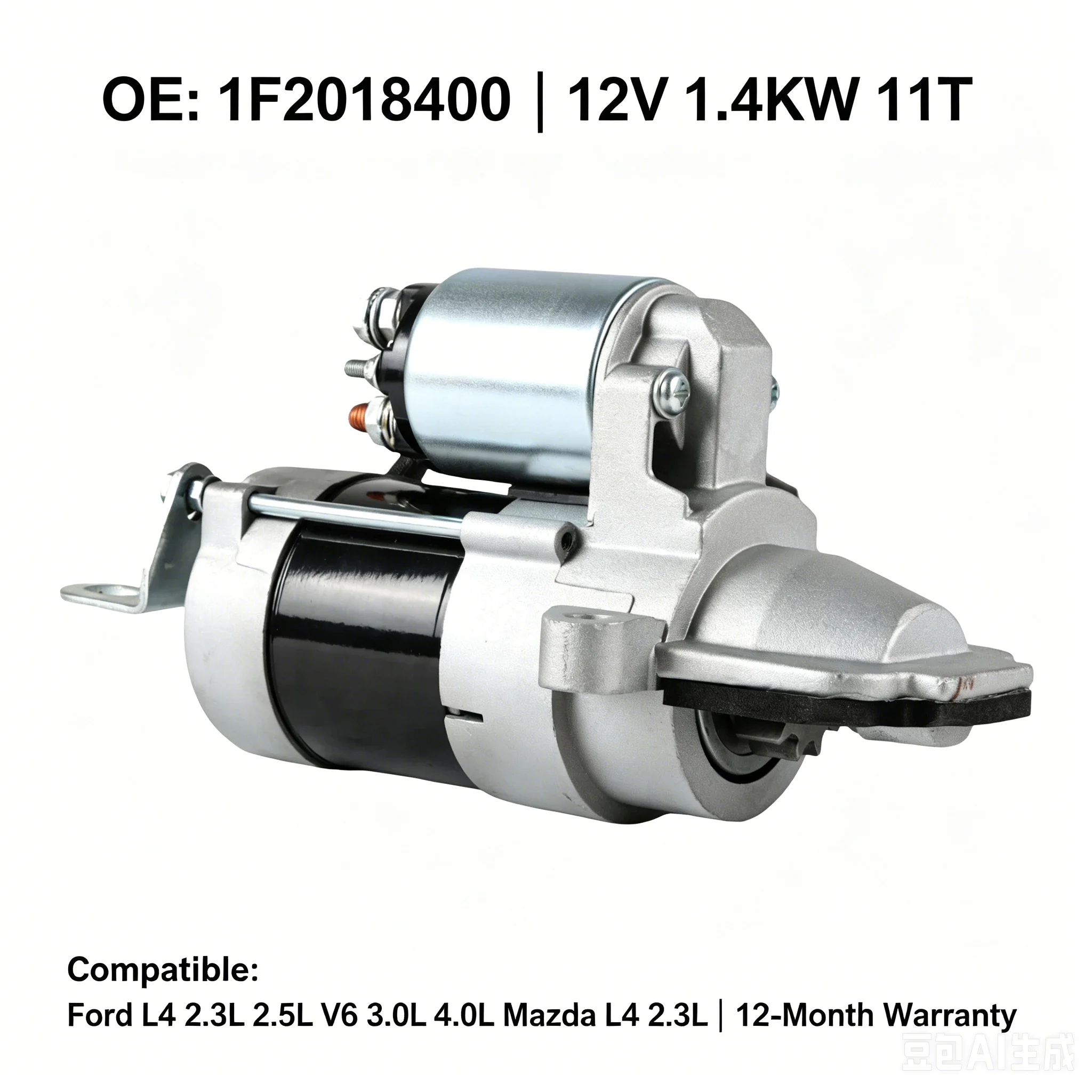 Starter Motor for Ford Ranger Mazda B2300 2001-2011 2.3L 2.5L 3.0L 4.0L OE#1F2018400 12V 1.4KW 11T
Starter Motor for Ford Ranger Mazda B2300 2001-2011 2.3L 2.5L 3.0L 4.0L OE#1F2018400 12V 1.4KW 11T