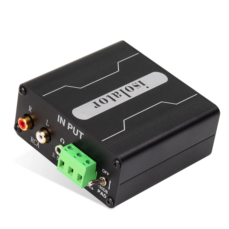 GX303 Multifunction Audio Isolator 3.5 AUX RCA Audio Signal Isolator Ground Loop Noise Isolator
GX303 Multifunction Audio Isolator 3.5 AUX RCA Audio Signal Isolator Ground Loop Noise Isolator