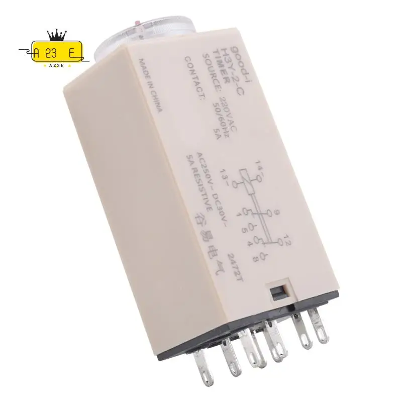 A23E-10S Delay Timer Time Relay H3Y-2 AC 220V 8 PIN Adjusting Knob Control Timing Relay For Household Electrical Systems
A23E-10S Delay Timer Time Relay H3Y-2 AC 220V 8 PIN Adjusting Knob Control Timing Relay For Household Electrical Systems