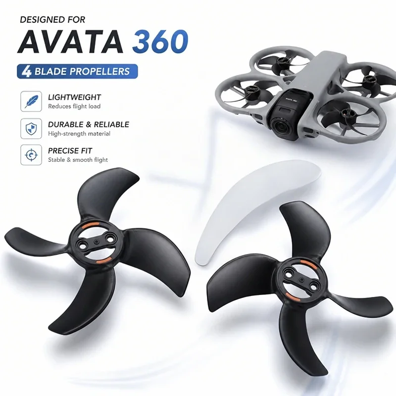 For DJI Avata 360 Propellers Anti Crash Durable Replacement Blades High Toughness Drone Accessories
For DJI Avata 360 Propellers Anti Crash Durable Replacement Blades High Toughness Drone Accessories