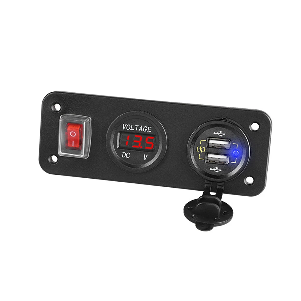 Boat For truck RV USB Charger Panel with Dual Fast Charge Ports LED Digital Voltmeter and Integrated Power Switch
Boat For truck RV USB Charger Panel with Dual Fast Charge Ports LED Digital Voltmeter and Integrated Power Switch