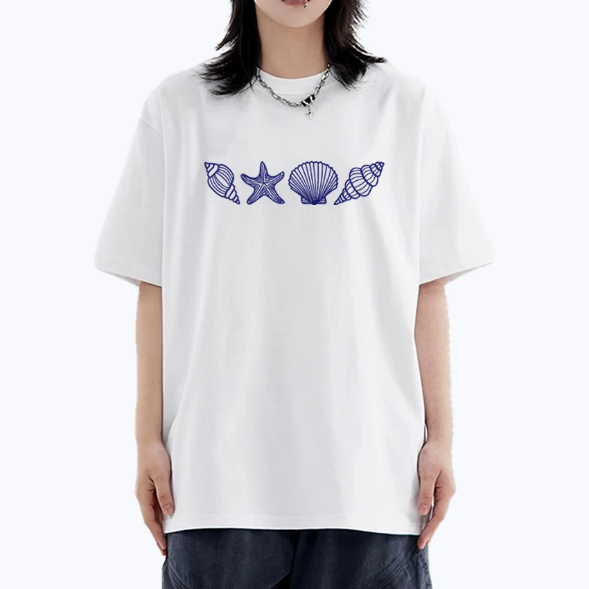 SeaShell Beach Crew Neck Tee shirt Men Women Ocean Lover short sleeve t-shirts 100% Cotton Summer Unisex plus size Casual tops
SeaShell Beach Crew Neck Tee shirt Men Women Ocean Lover short sleeve t-shirts 100% Cotton Summer Unisex plus size Casual tops