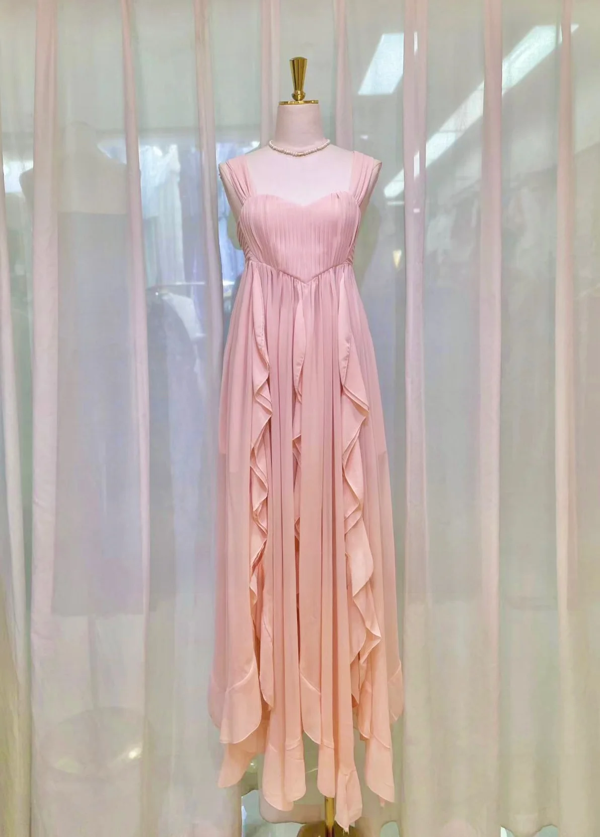 Romantic Asymmetrical High Waist Sa Bridesmaid Dr with Pleats And Bal Design Summer Long Svel Ele Dr
Romantic Asymmetrical High Waist Sa Bridesmaid Dr with Pleats And Bal Design Summer Long Svel Ele Dr