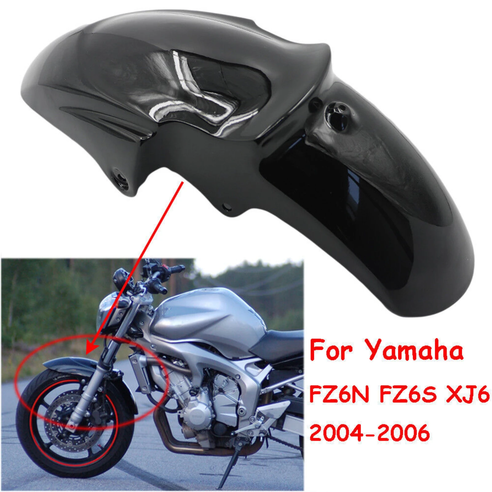 For Yamaha FZ6N FZ6S XJ6 2004-2006 Front Fender ABS Fairing Mudguard Cover Body Parts Durable Replacement Fairing Accessories
For Yamaha FZ6N FZ6S XJ6 2004-2006 Front Fender ABS Fairing Mudguard Cover Body Parts Durable Replacement Fairing Accessories