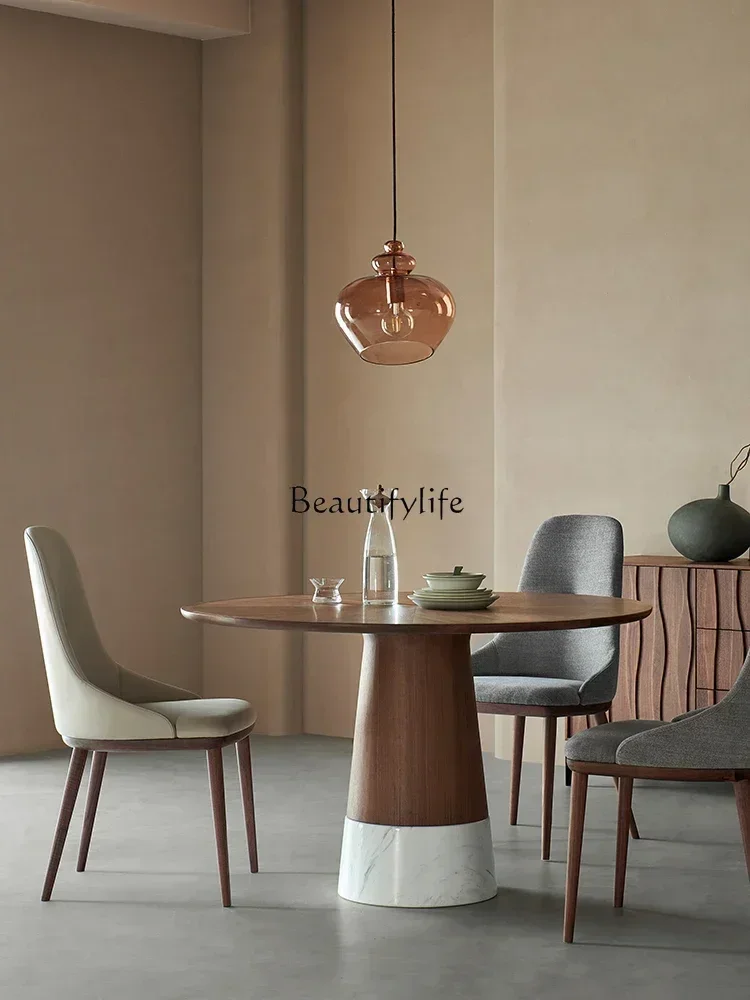 FG17*solid wood wabi-sabi wind Italian minimalist round dining table and chair combination
FG17*solid wood wabi-sabi wind Italian minimalist round dining table and chair combination