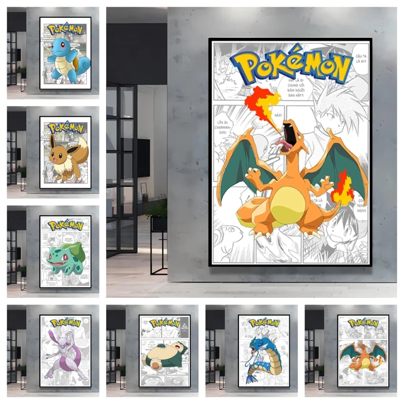 Pokemon Character Wall Art Charizard Squirtle Prints Canvas Poster Ideal for Kids' Rooms Are A Fun Decor Choice
Pokemon Character Wall Art Charizard Squirtle Prints Canvas Poster Ideal for Kids' Rooms Are A Fun Decor Choice