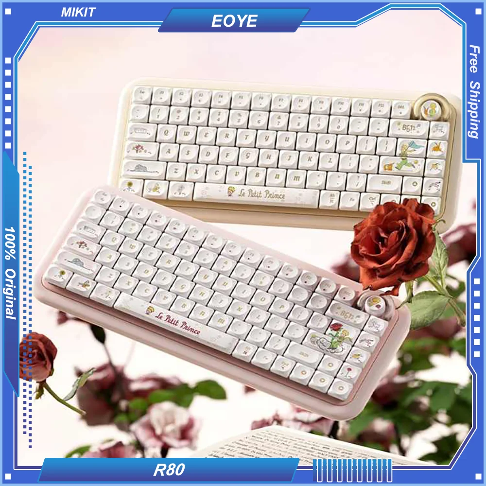 MIKIT R80 Mechanical Keyboard 75% Layout 81 Key Dwarf Shaft 3-Mode BT/2.4G/Wired Hot Swap Wireless RGB Office Gaming Girl Laptop
MIKIT R80 Mechanical Keyboard 75% Layout 81 Key Dwarf Shaft 3-Mode BT/2.4G/Wired Hot Swap Wireless RGB Office Gaming Girl Laptop