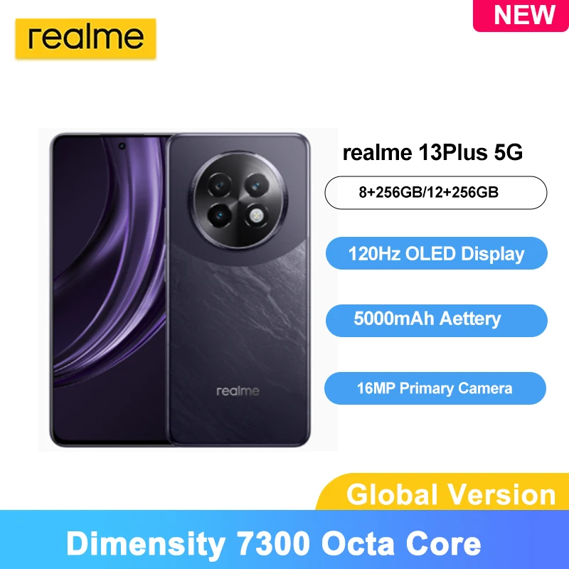 realme 13 Plus 5G Smartphone Dimensity 7300 Energy Chipset 80W 120Hz OLED Display Charge 5000mAh Battery 50MP Sony OIS CameraNFC
realme 13 Plus 5G Smartphone Dimensity 7300 Energy Chipset 80W 120Hz OLED Display Charge 5000mAh Battery 50MP Sony OIS CameraNFC