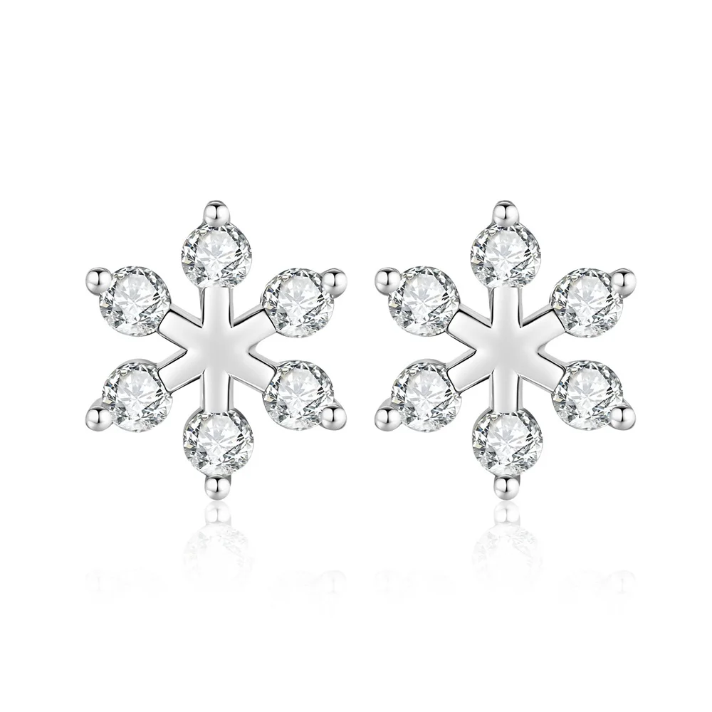 D Color Moissanite Earrings S925 Sterling Silver Snowflake Ear Stud for Woman Birthday Anniversary Party High-End Jewelry Gift
D Color Moissanite Earrings S925 Sterling Silver Snowflake Ear Stud for Woman Birthday Anniversary Party High-End Jewelry Gift