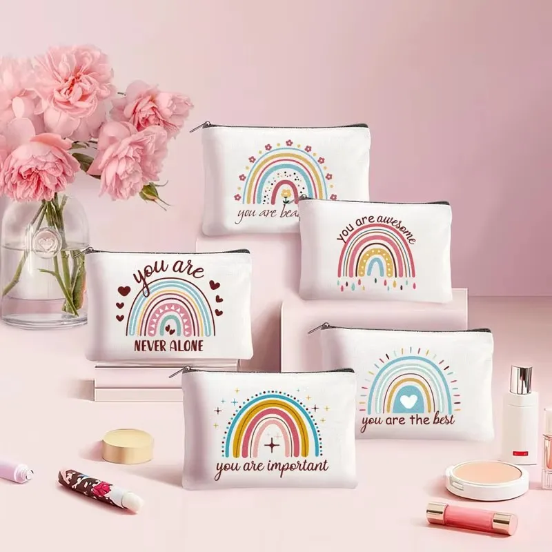 10pcs/lot Portable Rainbow Canvas Cosmetic Bag 23x15cm Zipper Multifunctional Travel Toiletries Bag for Women
10pcs/lot Portable Rainbow Canvas Cosmetic Bag 23x15cm Zipper Multifunctional Travel Toiletries Bag for Women